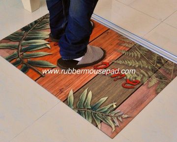 Fabric Surface Kids Rubber Floor Carpet Customized Shape / Design For Home