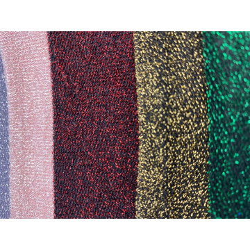 Großhandel Polyester Garn gefärbt gewebt Lurex Stoff