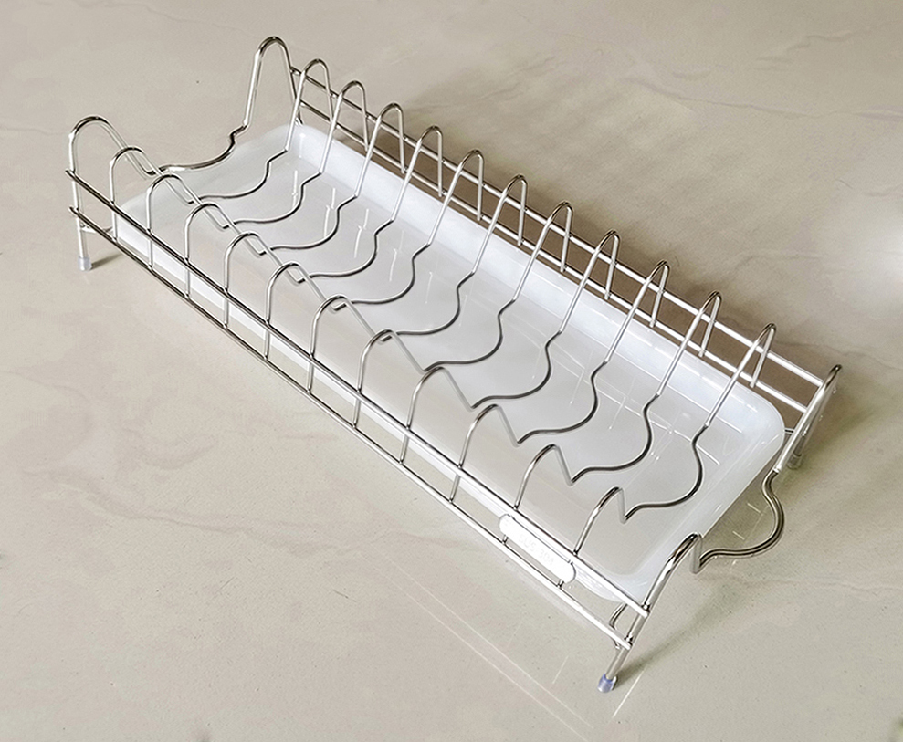 stainless steel over the sink dish rack