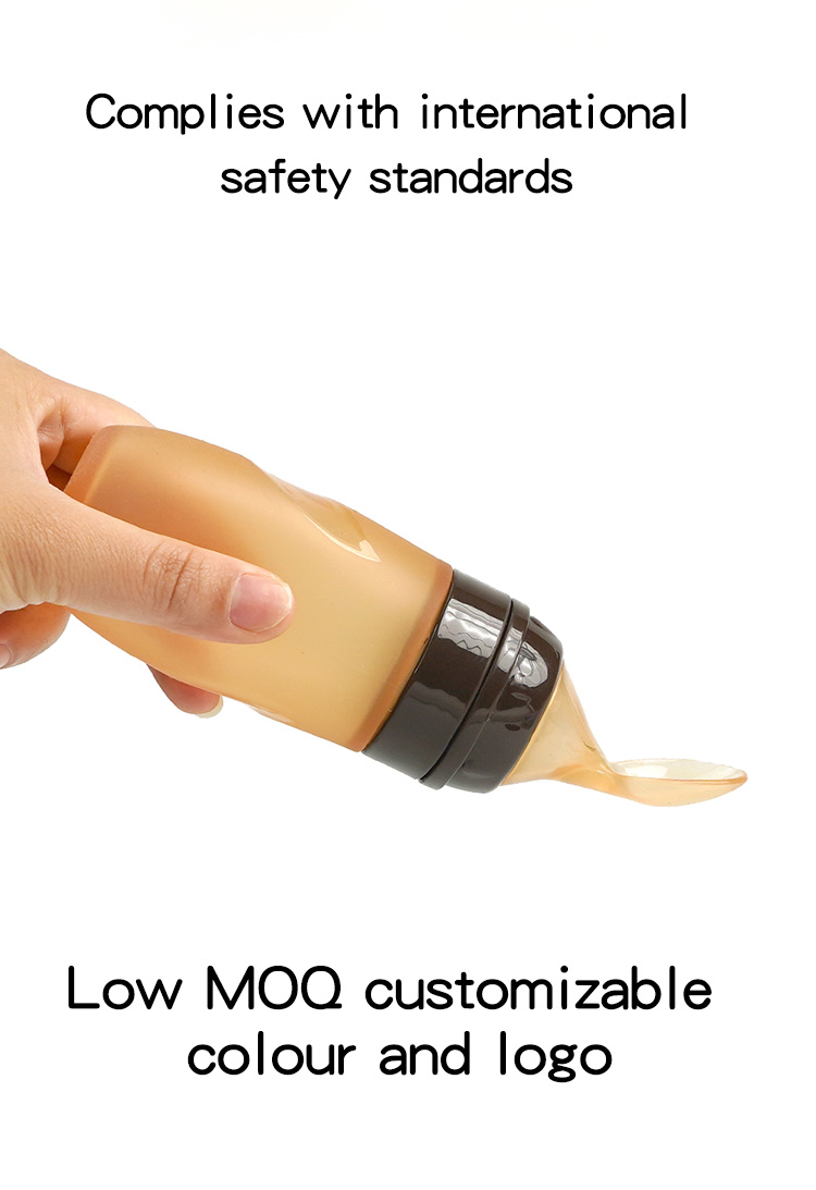 silicone feeder bottle with spoon MFZ-E014