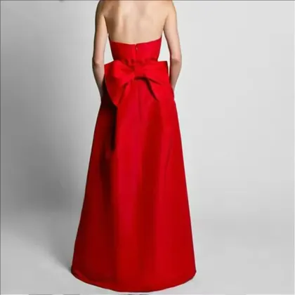 Modest Satin Wedding Jumpsuit with Detachable Skirt, Sweetheart Bowtie Prom Dress