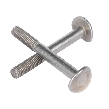 Stainless steel round head threaded bolts