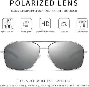Metal Polarized Aviator Sunglasses