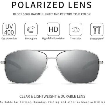 Metal Polarize Aviator Güneş Gözlüğü