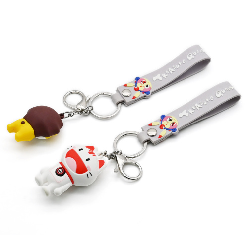 PVC Cartoon Keychain 3D Soft Rubber Cute Anime