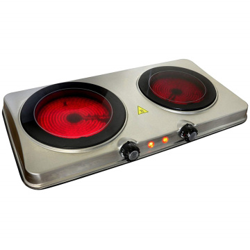 Infrared Burner Cooktop Buffet Range in Sleek Steel