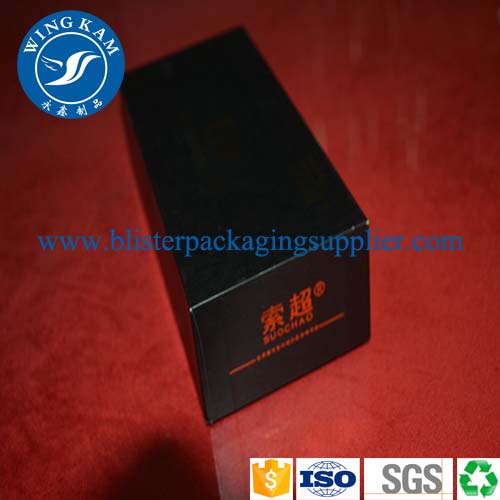 black paper cardboard box packaging,
