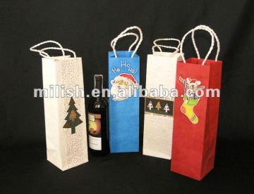 Wonderful paper christmas wine gift bag