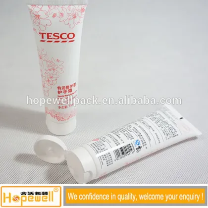 Hot stamping logo cosmetics tubes plastic facial cream tube body lotion container