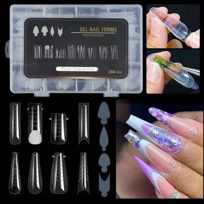 288PCS Dual Form Nail Mold Set for Fake Nail Tips and Extensions