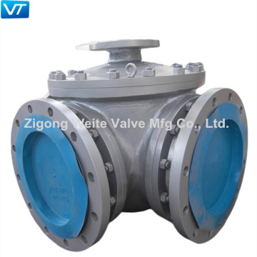14 inch L-pattern flow 3 port ball valve