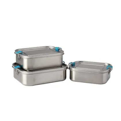 3 pieces lunch box with lock