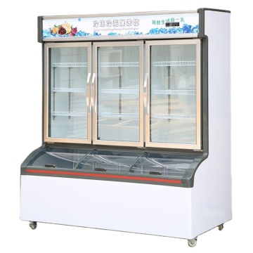 China-Made Upright Chiller and Freezer Display Coolers for Vegetables, Fruits, and Meat