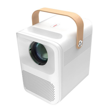 Mini proyector de cine en casa portátil con bluetooth white