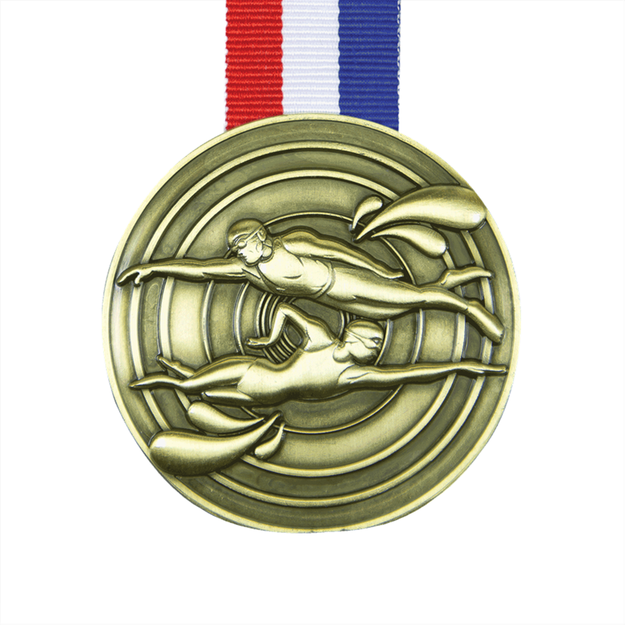 Metal Swimming Medal Png