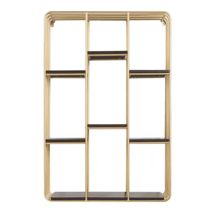 modern living room shelving gold wrought iron bookshelf