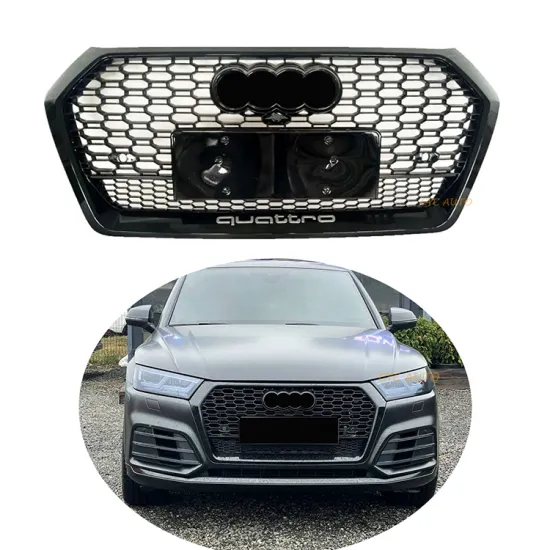 RSQ5 Mesh Front Bumper Grille with Bottom Frame - Chrome Black Style for Audi Q5/SQ5 (2016-2018)