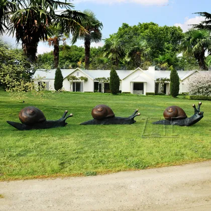 Fine Workmanship Animal Statue Bronze Snail Sculpture For Sale