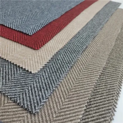 Herringbone Knit Fabric Tweed Polyester Wool for Men's Coat Pant Suit China Design