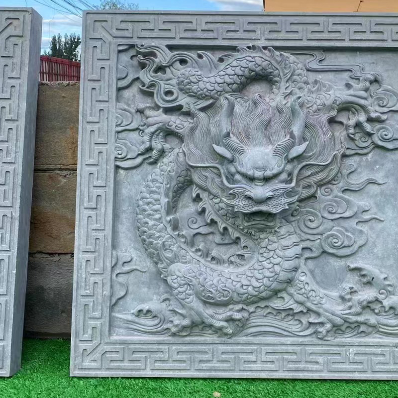 Garden Statue Stone Carved Dragon