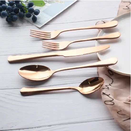 Hotel Rose Gold Stainless Steel Cutlery