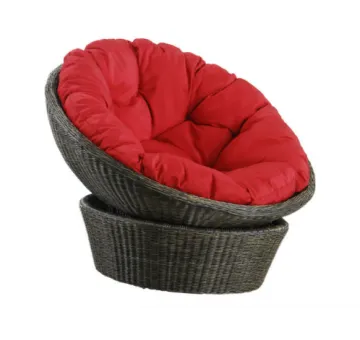 Outdoor Garden Furniture: Rattan Wicker Swivel Moon Chair Lounge Chairs