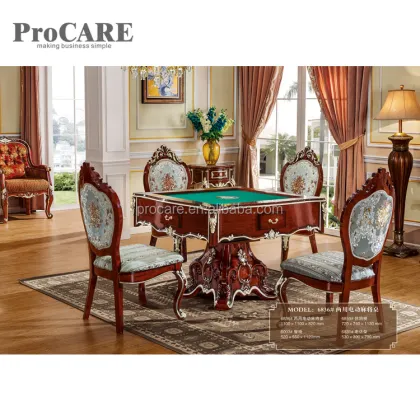 High Quality Luxury Royal Dining Table with Automatic Mahjong Function
