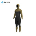 Zeegezein dames borst zip 5/4 mm capuchoned wetsuit