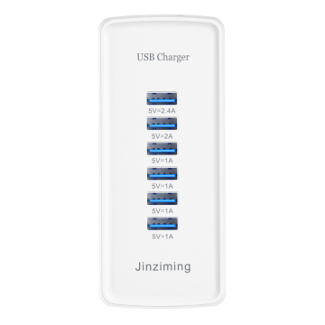 Multi 6-USB Ports Travel Charger Desktop Charging Station