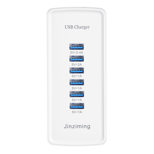 Multi 6-USB Ports Travel Charger Desktop Charging Station