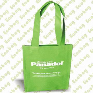 Shopping Bag with Nonwoven, 100% RPET Promotional Tote Bag, Customized Designs are Accepted