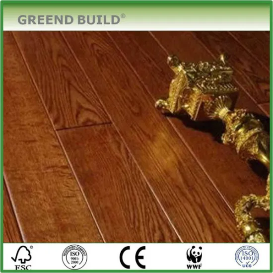 Golden ash wooden floor