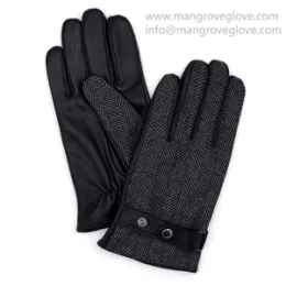 Mens Winter Sheepskin Leather Gloves, Genuine Leather Gloves