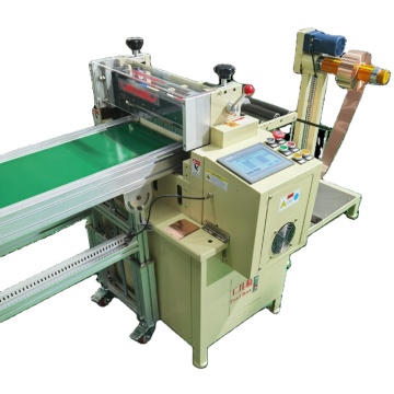 Electric Copper Foil and Aluminium Foil Cutting System with Conveyor Belt and Unwinding Machine