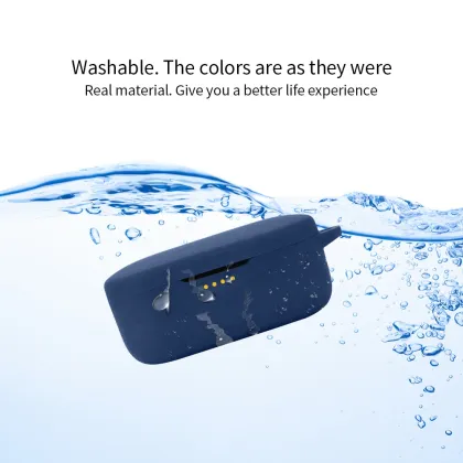 Shockproof Silicone Case with Keychain for DENON PerL Pro Wireless Earbuds