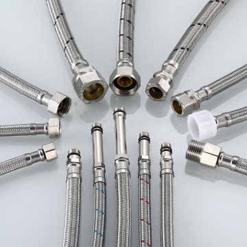 Stainless Steel Braided Water Inlet Hose Pipes for Toilet Wash Basins and Plumbing