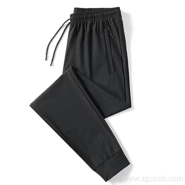 Men's casual ice silk trousers summer quick-drying pants
