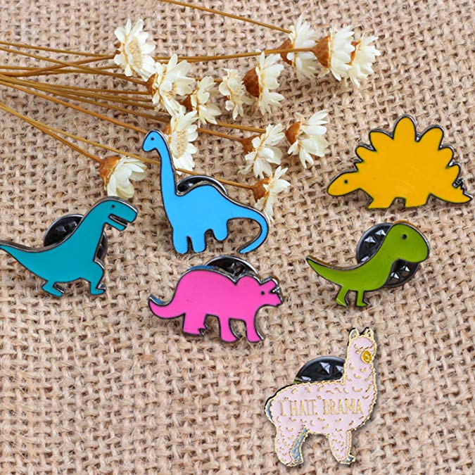 Personalized Cartoon Metal Cute Animal Dinosaur Badge Pin