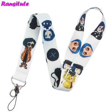 Ransitute Personality Neckband Lanyard Key ID Card Gym Phone Strap Multifunctional Phone Decoration R722