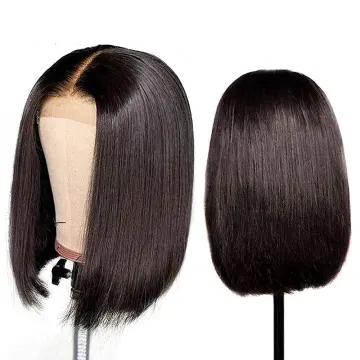 Wholesale Healthy bouncy texture No any split ends Bob Wig Human Hair Straight Bob Wigs Human Hair Lace Frontal Wigs for women