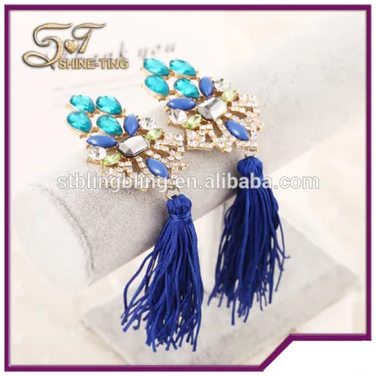 Vintage Long Tassel Earrings for Women Fashion Water Drop Earring Gold Plated Luxury Big Drop Earrings