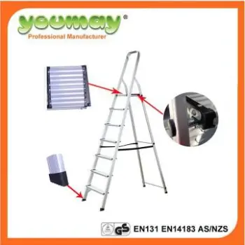 TUV  Aluminum step folding household  ladder AF0107A