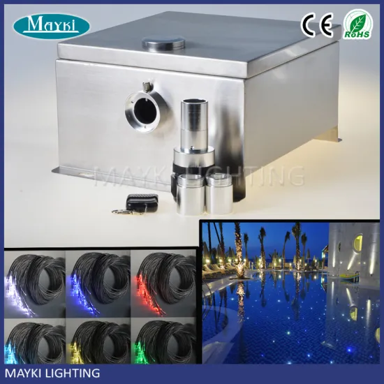 Swimming pool multi-strands end fiber optic with 80W LED fiber optic light emitter