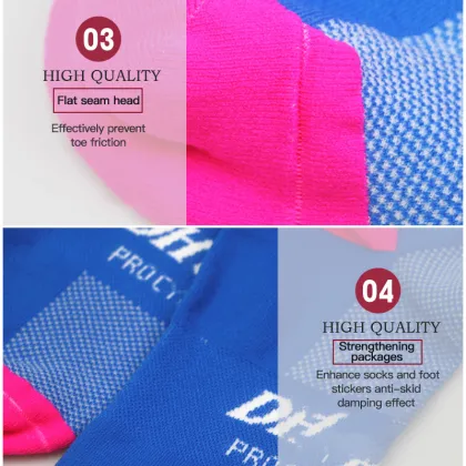 Cycling Socks Stripe Dot Professional Brand Sport Socks Breathable Bicycle Sock Outdoor Racing Running Socks Cycling Sportswear