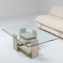Modern Living Room Glass Top Table for Coffee