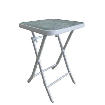 Glass Dinning Table Set 4 Seater Dining Furniture Folding Metal Table Legs Folding Table Outdoor