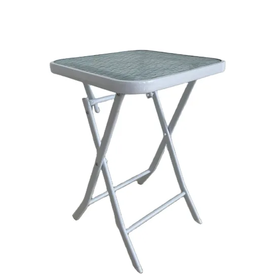 Glass Dinning Table Set 4 Seater Dining Furniture Folding Metal Table Legs Folding Table Outdoor