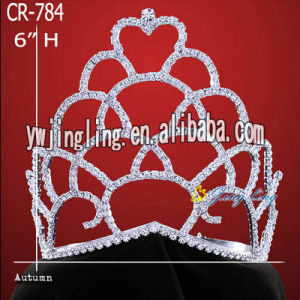 Tall New Year Rhinestone Tiaras Crown Girl