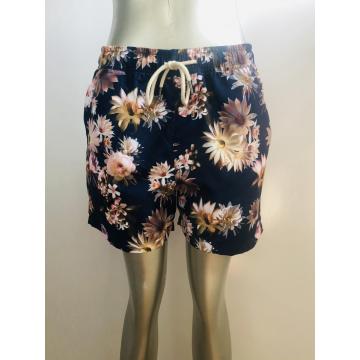 Short de plage à imprimé floral vintage