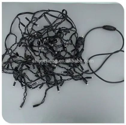 rubber cable led christmas icicle light with end connector